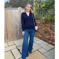 Navy Soft Touch Knitted Cardigan Size 20/22