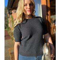 Black Glitter Short Sleeve Jumper Size 16/18