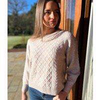Mauve Soft Cable Knit Jumper Size 16/18