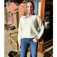 Pale Green Soft Cable Knit Jumper Size 20/22
