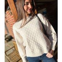 Natural Soft Cable Knit Jumper Size 16/18