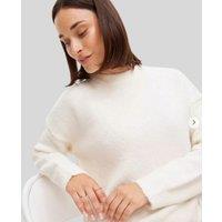 Cream Relaxed Crew Neck Jumper Size 16