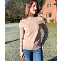 Light Camel Soft Crew Neck Jumper Size 16/18