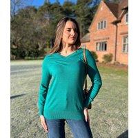 Green Soft V Neck Jumper Size 20/22