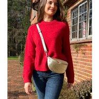 Red Relaxed Cotton Blend Jumper Size 16/18