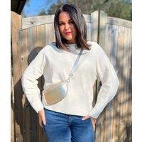 Cream Relaxed Cotton Blend Jumper Size 4/6