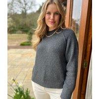Grey Textured Wool Blend Jumper Size 20/22