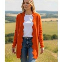 Orange Scallop Edge Open Cardigan Size 6/8
