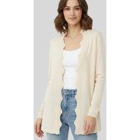 Cream Scallop Edge Open Cardigan Size 6/8