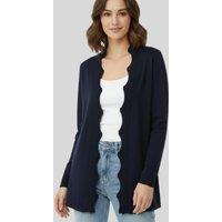 Navy Scallop Edge Open Cardigan Size 14/16