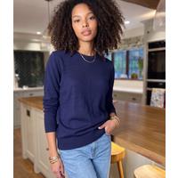 Navy Cotton Crew Neck Premium Jumper Size 14