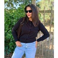 Black Cotton Cardigan Size 16