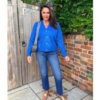 Blue Silver Knot Button Cardigan Size 8/10