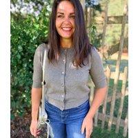 Nutmeg Air Yarn Half Sleeve Cardigan Size 16/18