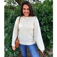 Ecru Alpaca Wool Blend Jumper Size 8/10
