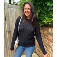 Black Heritage Chunky Cable Jumper Size 10