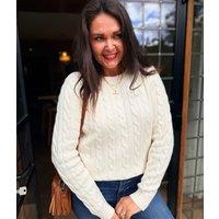 Ivory Heritage Chunky Cable Jumper Size 10