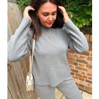 Grey Knitted Jumper Co-Ord Size 12/14