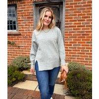 Grey Contrast Ribbed Premium Jumper Size 14/16