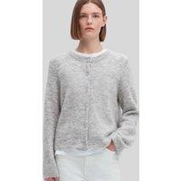 Grey Marl Designer Alpaca Wool Button Cardigan Size 8