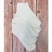 Mens White 5 Pack Trainer Socks Size 9-11