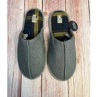 Men's Grey Mule Slippers Size 10