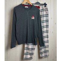 Mens Long Sleeved Spencer Bear Pyjamas Size L