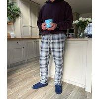 Mens Grey Checked Pyjama Bottoms Size XS/REG