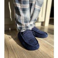 Men's Navy Faux Suede Slippers Size 9/10