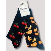 Happy Socks 2 Packs Cherries & Bananas Size 7-11