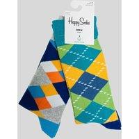 Happy Socks 2 Packs Diamond Design Size 7-11