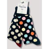 Happy Socks 2 Packs Black & Navy Spots Size 7-11