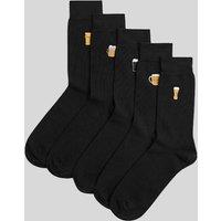 5 Pack Cotton Rich Beer Socks Size 9-12