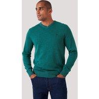 Green Mens Cotton Logo Jumper Size S