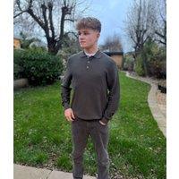 Khaki Mens Cotton Rich Polo Jumper Size 3XL