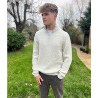 Light Grey Mens Half Zip Jumper Size XXL