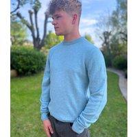 Blue Men's Extra Fine Lambswool Jumper Size M