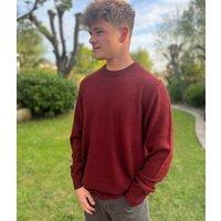 Burgundy Men's Extra Fine Lambswool Jumper Size 3XL