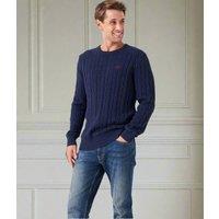 Navy Mens Oarsman Cable Jumper Size M