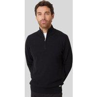 Threadbare Mens Black Whitney Quarter Zip Jumper Size M