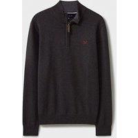 Charcoal Mens Cotton Half Zip Jumper Size 3XL