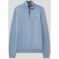Sea Blue Mens Cotton Half Zip Jumper Size 2XL