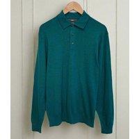 Bottle Green Mens Polo Jumper Size M