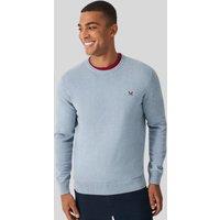 Blue Mens Cotton Crew Neck Logo Jumper Size XXL
