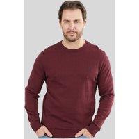 Burgundy Mens Cotton Crew Neck Logo Jumper Size 3XL