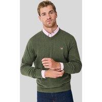 Thyme Mens V Neck Logo Jumper Size L