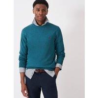 Teal Mens Cotton Crew Neck Logo Jumper Size M
