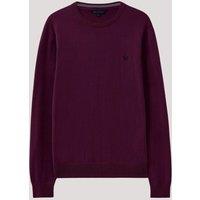 Purple Cotton Crew Neck Logo Jumper Size S