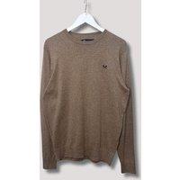 Camel Mens Cotton Crew Neck Logo Jumper Size S