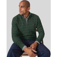 Green Cashmere & Silk Blend 1/4 Zip Jumper Size M
